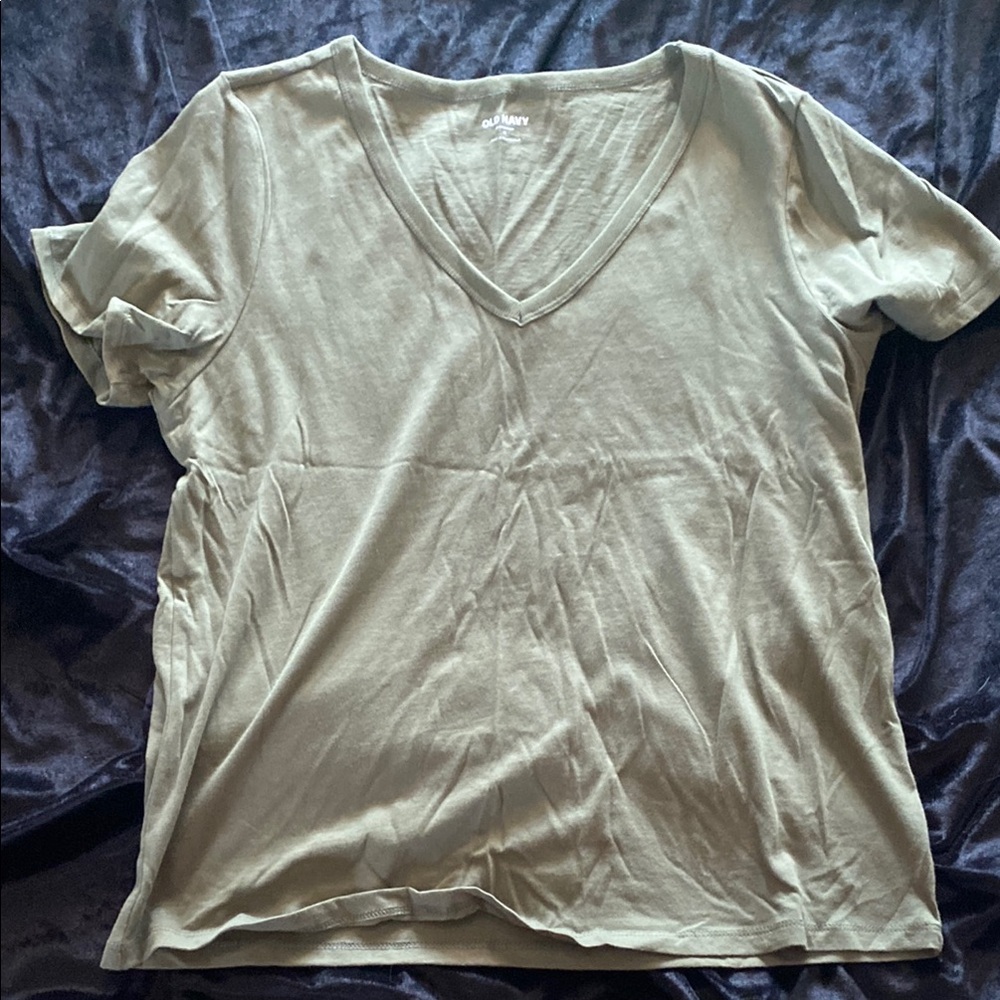 Old Navy Women's Short Sleeve V-Neck Tee - Sage